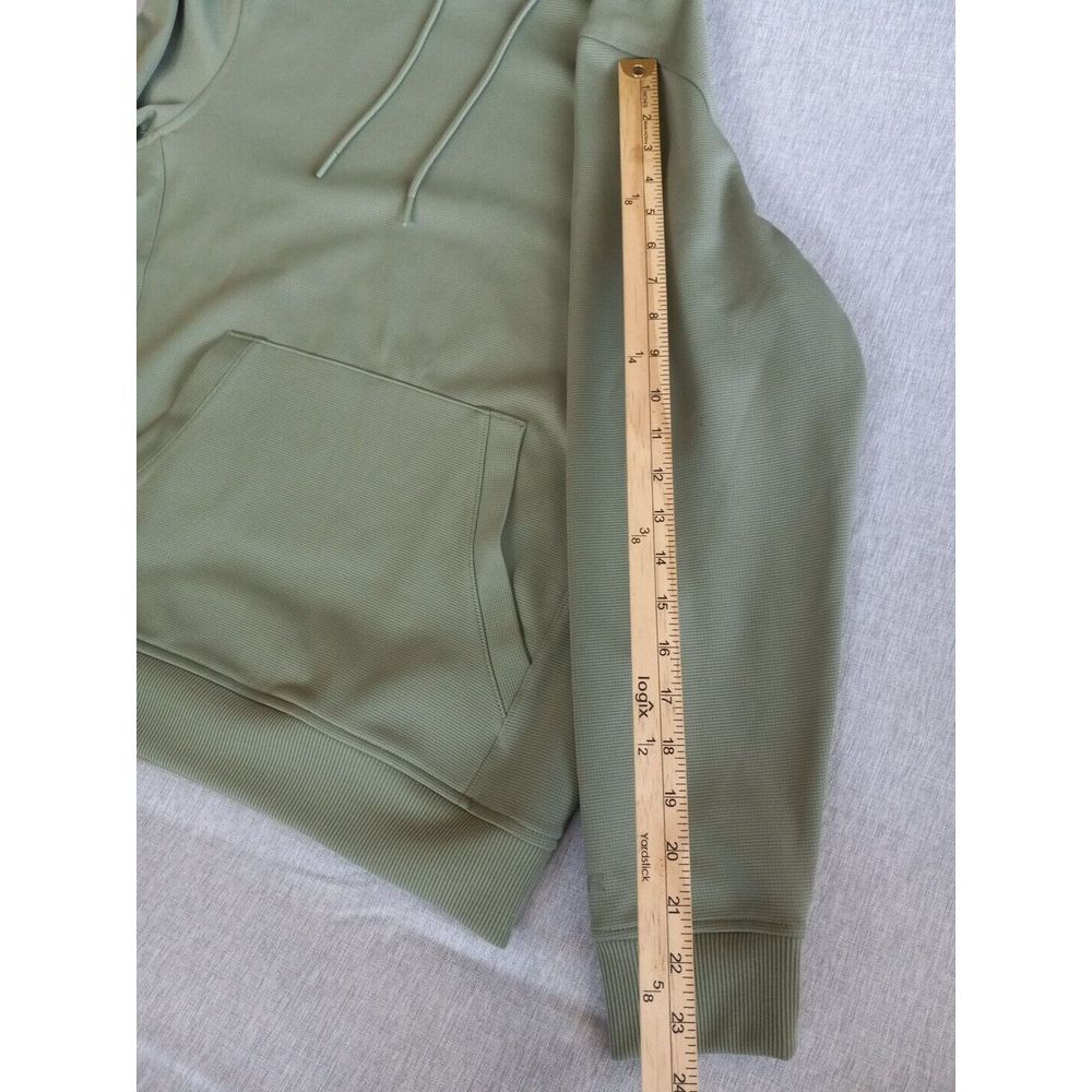 Russell Men Medium 38-40 Fleece‎ Hoody Drawstring Sweater Military Green Jacket - Picture 6 of 12